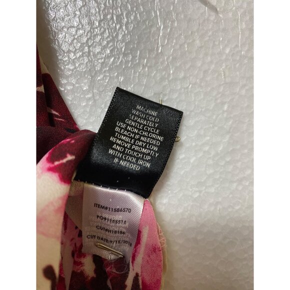 Torrid Floral Print Peplum Top Size 00 Cream & Pink Boho Feminine Shirt Blouse - Picture 4 of 4